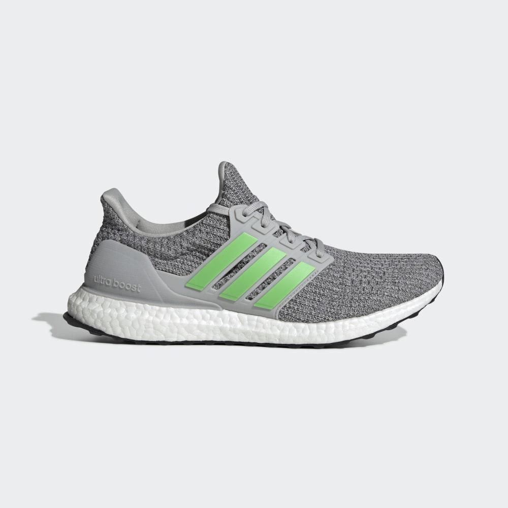 Adidas Men's Ultraboost Running Shoes Grey/Light Green Ireland F35235